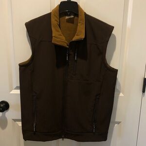 Roper Dark Brown Vest with Tan Accents
